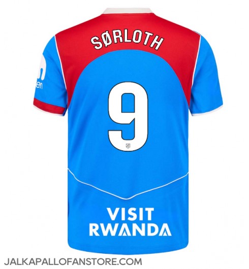 Atletico Madrid Alexander Sorloth #9 Kolmaspaita 2025-26 Lyhythihainen Atletico Madrid Alexander Sorloth #9 Kolmaspaita 2025-26 Lyhythihainen